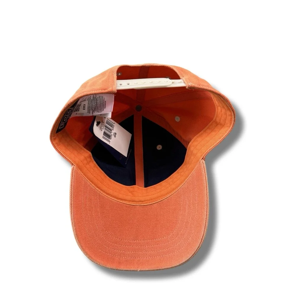 NWT Polo Ralph Lauren 519 RL Surf Orange Felt Patch Twill Ball SnapBack Hat OSFA